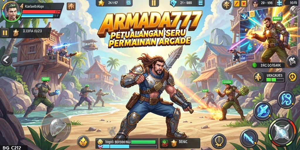 Tampilan gameplay seru dan penuh aksi dalam ARMADA777.