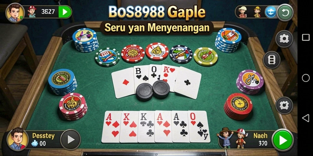 Tampilan gameplay Gaple yang menarik dan interaktif.
