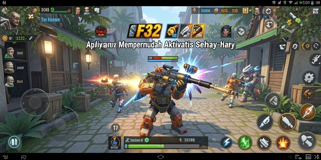 Screenshot F32 menunjukkan antarmuka pengguna yang bersih dan fungsional.