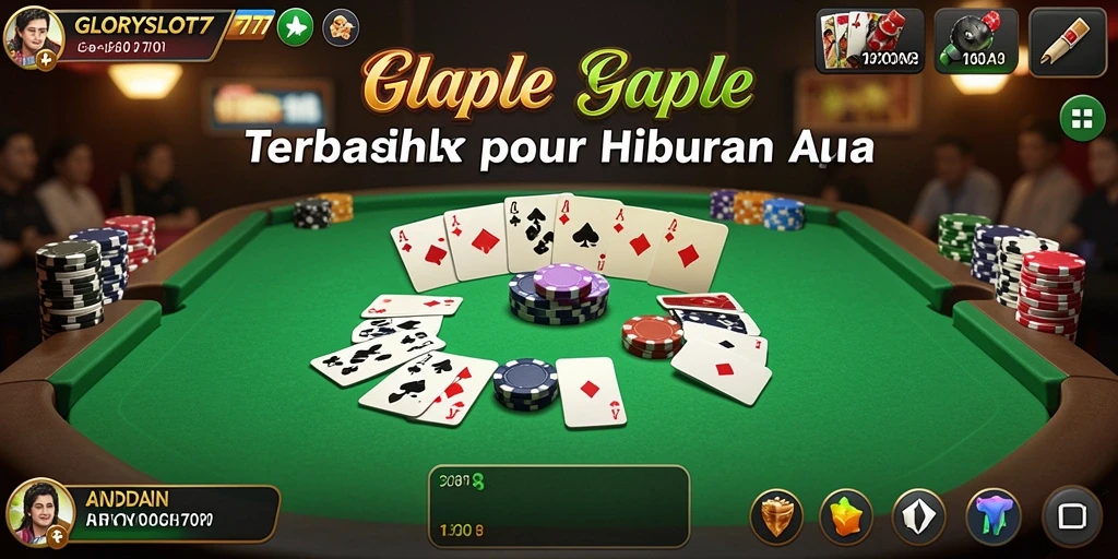 Tampilan gameplay Gaple yang menarik dan interaktif di GLORYSLOT777.