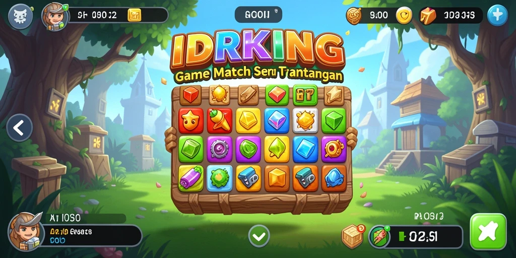 Gameplay menarik IDRKING dengan tantangan Match-3 yang seru.