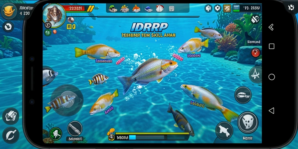 Tampilan gameplay IDRRP yang mendebarkan saat berburu ikan.
