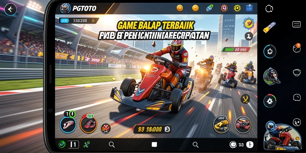 Tampilan seru gameplay PGTOTO dengan mobil balap yang menakjubkan
