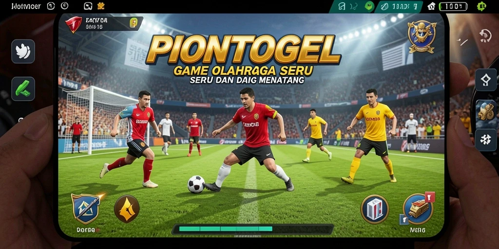 Screenshot PIONTOGEL menampilkan aksi mendebarkan dalam gameplay olahraga.