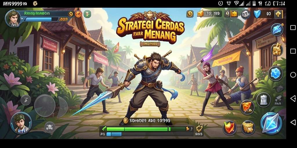 Tampilan gameplay strategi yang mengasyikkan dan mendebarkan.