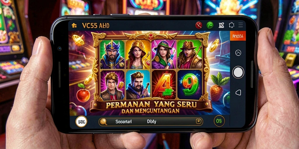 Tampilan menarik dari gameplay Slot VC55 yang penuh warna.