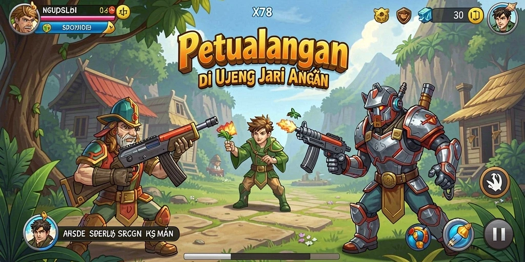 Screenshot gameplay X78 menampilkan aksi seru dalam dunia Arcade.
